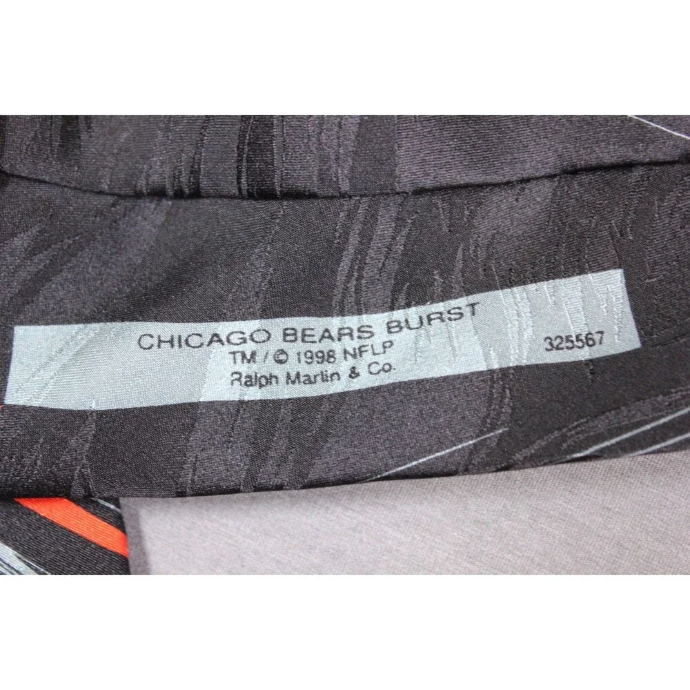 NFL Bears Chicago Bears Burst Football Black Logo Men's Necktie Tie